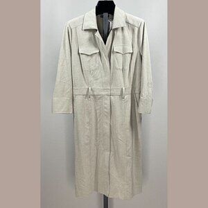 NEW New York & Company Dress Womens 6 brown shirt straight sheath classic